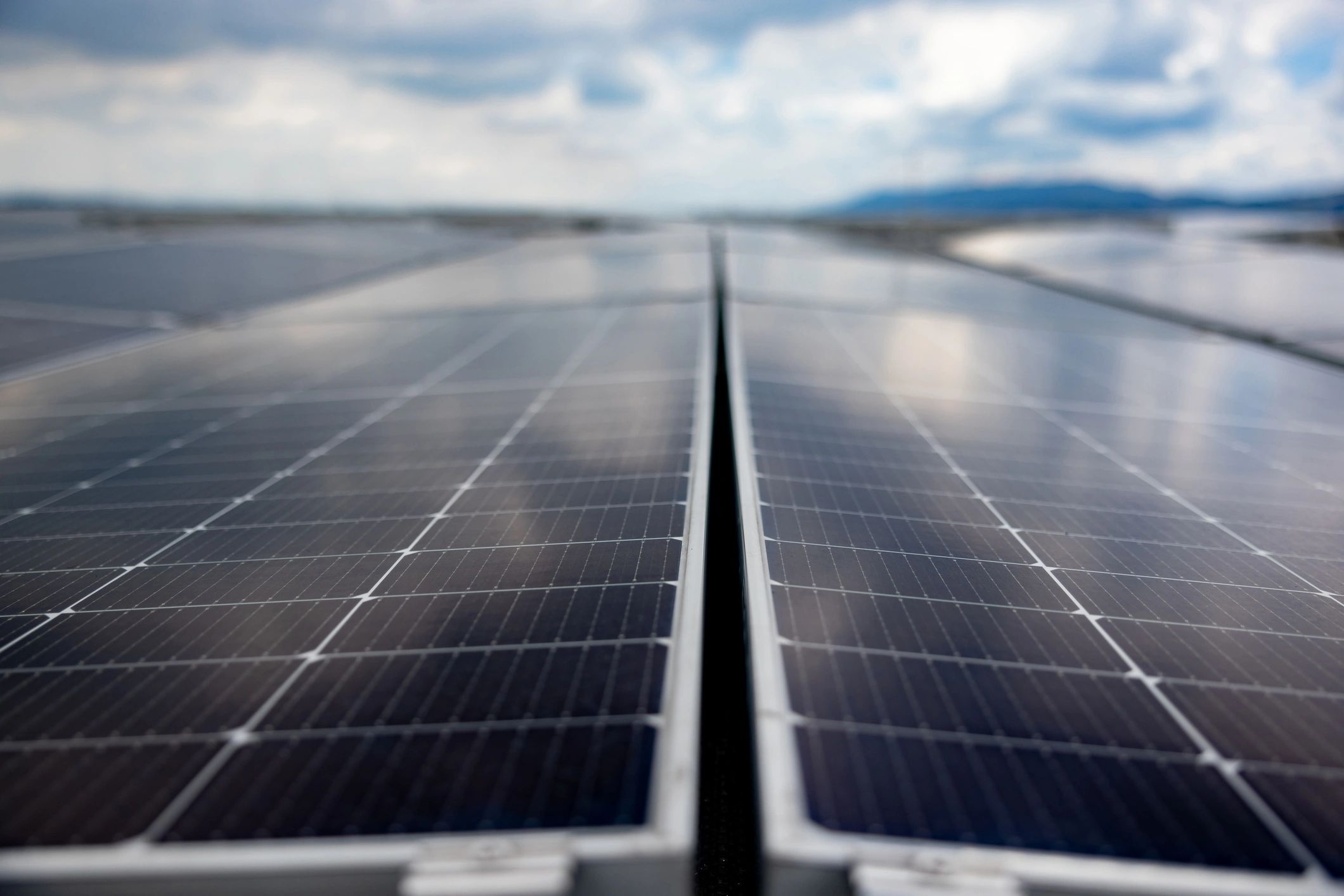 Solar panels installed on a rooftop